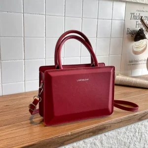 New Fashion Lady’s Crossbody PU Leather Handbags with Zipper Closure Woman’s Messenger Bags and Wallet