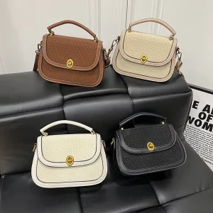 New Fashion Versatile Women’s Bag Color Contrast Saddle Bag Stylish Crossbody Bag for Ladies