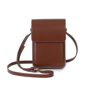 New Fashion Vertical Small Square Korean Style Hard Shell Pressed Texture Phone Crossbody Bag Single Strap Commuting Daily