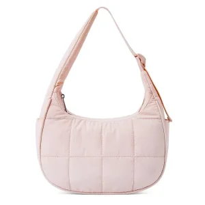 New Fashion Women Small Nylon Shoulder Bag Wallet Handbag Single Strap Zipper Closure Multiple Pockets Winter