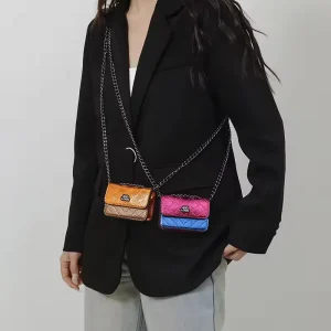 New Fashion Women’s Mini Handbags Single Chain Kids Candy Pvc Bags
