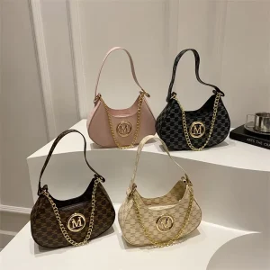 New Fashion Women’s Underarm Bag with Trendy Design Chain Women’s Single-shoulder Bag