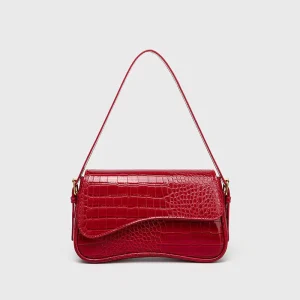 New Fashionable Crocodile Pattern Handbag Premium Stone Pattern Leather Women’s Crossbody Shoulder Bag