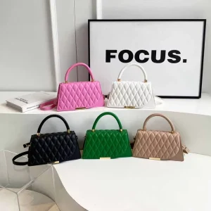 New Female Handbag Single Shoulder Crossbody Change Diamond Lattice Embroidered Bag for Women