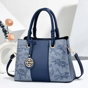 New Floral Embroidered Casual Large Capacity Waterproof Lightweight Tote Bag for Women Shoulder Crossbody Daily Use