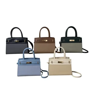 New HK Summer Fashion Women’s Shoulder Bag Luxury Retro Pu Bag Closure Feature Dual Handle Letter Decoration