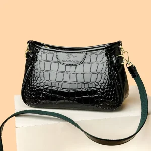 New High end Women Classic Design Gradient crocodile Pattern Handbag Small Single Shoulder Diagonal Cross Bag