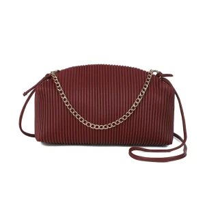 New High quality Fashion Texture Vertical Stripes Ladies Crossbody Casual Shoulder Bag with Zipper Closure Polyester
