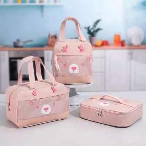 New Insulated Lunch Bag for Kids School Lunch Bag Tote Bags Simple and Novel Kids Lunch Box With Adult Waterproof Logo