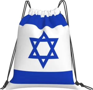New Israel Flag Drawstring Bag Patriotic String Backpack for Crazy Soccer Football Fan