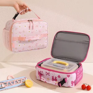 New Kids Lunch Box Insulated Soft Bag Insulated School 300D Oxford Shoulder Cooler Bags for Lunch Bag Outdoor Picnic