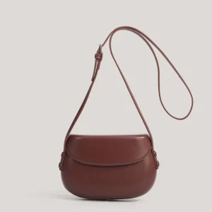 New Korean Retro Ins Red Saddle Bag Mini Crossbody Small Women’s All Match Simple Phone Bag Summer Stitching Unlined