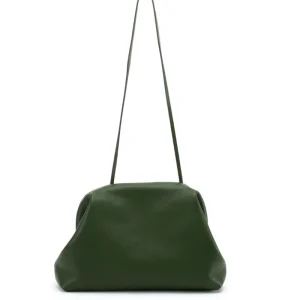 New Korean Style Lin Xiuxiang Fashion Genuine Leather Women’s Mini Steamed Bun Shape Crossbody Bag with Zip Closure Summer
