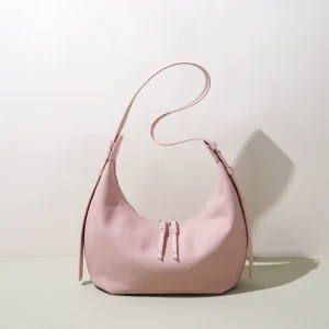 New Light Luxury Niche Genuine Leather Polyester Zipper Crossbody Shoulder Bag High-end All-match Commuting Korean Style