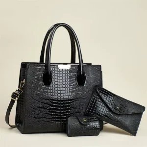 New Luxury Leather Fashion Quilted PU Leather Shoulder Bags Set Luxury Women’s Large Capacity Purses and Handbags
