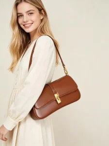 New Luxury Women Designer Crossbody Handbag High Quality Genuine Leather Pillow Shape Rotary Fashion Chains