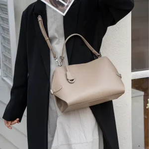 New Manufacturer Genuine Leather ZIP High End Feel Large Capacity Crossbody Shoulder Bag Women’s Urban Simplicity
