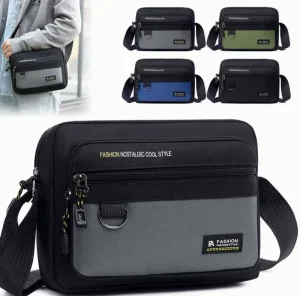 New Model Men Horizontal Cross Body Bag Trendy Casual Shoulder Bag Modern and Minimalist Style Multi layered