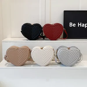 New PU Leather Women Shoulder Bag Heart-shaped Crossbody Bag Is Popular for Women Luxury Handbags for Women