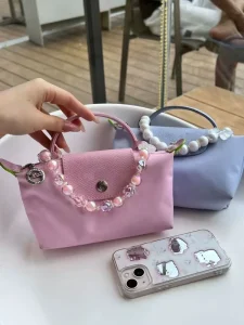 New Retro Fashion Women’s High End Single Shoulder Crossbody Handheld Nylon Dumpling Bag With Zip Closure
