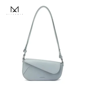 New Saddle Shoulder Bag for Women PU Leather Magnetic Snap Crossbody Purse Minimalist Daily Bag