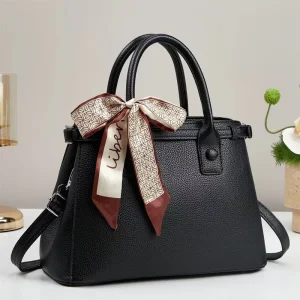 New Style Fashionable Women’s Tote Bag Large Capacity Women’s Handbag Silk Scarf PU Bag Sac