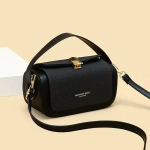 New Style Textured Women’s Handheld Bag Fashionable Portable Shoulder Crossbody Bag with Polyester Lining Spring Autumn Use