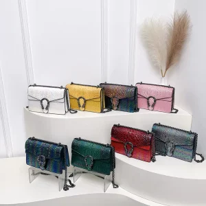 New Trend Fashion Women Shoulder Bags Thick Chain Quilted Purses and Handbags Crossbody Square Hand Bags