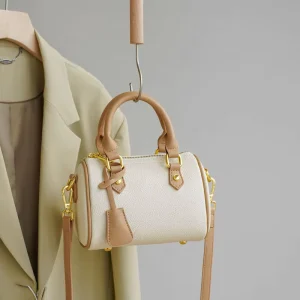 New Trendy Casual Lady Boston Pillow Crossbody Bag Women Fashionable Zipper Closure Small Shoulder PU Polyester Lining