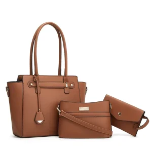 New Trendy and Versatile Shoulder Crossbody Three-piece Set Fashionable Handbag