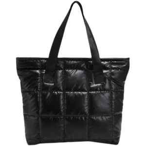 New Winter Fashionable Women’s Crossbody Shoulder Bag PU Embroidery Zipper Two Straps Plaid Large Handbag