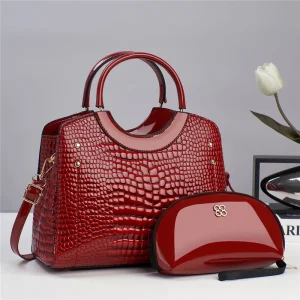 New Women’s Bag Fashionable New Texture Handbag crocodile Pattern Trend European and American Style Shoulder Messenger Bag