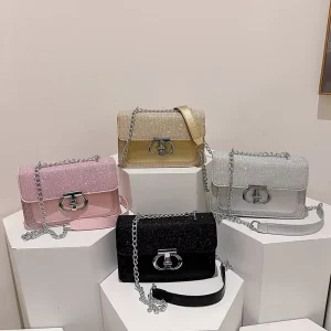 New Women’s Handbags Luxury Design Chain Shoulder Bag PU Leather Crossbody Bag for Women