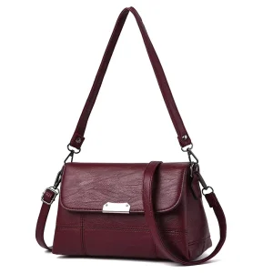 New Women’s Lady Fashion Shoulder Messenger Bag Simple Soft PU Single Lock Small Square Custom Purse Handbag Winter Spring