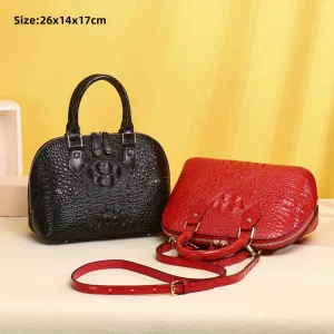 New crocodile-pattern skull handbag for women casual versatile shell-shaped women’s bag shoulder and crossbody bag for commuting