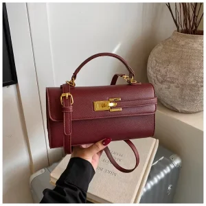 Niche Design PU Leather Women’s Handbags Fashion Minimalist Small Square Crossbody Bag Elegant Lady Shoulder Purse