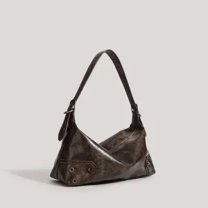 Niche Maillard Underarm for Bag Western style All match Shoulder Crossbody Bag for Women Single Strap Soft Small Size Polyester