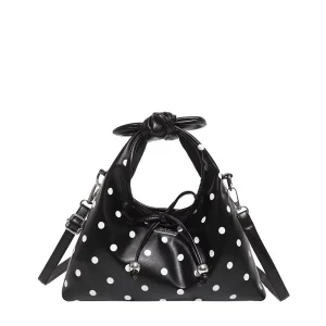 Niche Popular Women’s Polo Dot Hasps Single Strap Crossbody Bag New Arrival Fashionable All Match Exquisite Handbag