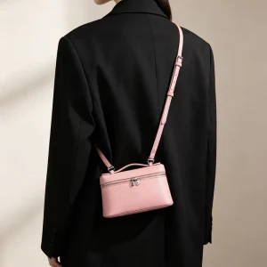 Niche Style Genuine Leather Crossbody Box Bag for Women Cosmetic Makeup Storage Versatile Shoulder Purse Casual