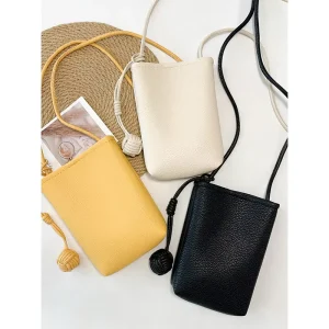 Niche Texture Mini Crossbody Bag for Women Simple Casual Mobile Phone Bag Korean Fashion Versatile Design