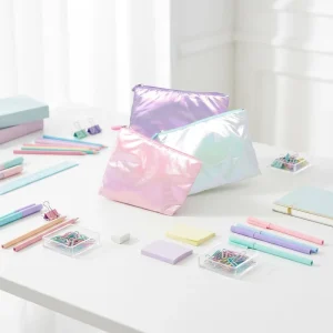 Nylon Fancy Lady Travel Portable Waterproof Shiny Floral Plain Quilted Cosmetic Bag Handbag