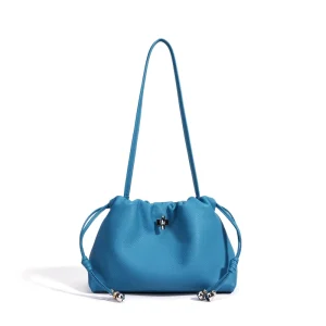 ODM OEM Custom Cloud Genuine Leather Women Crossbody Bag Korean Casual Soft Small Two Straps Shoulder Bag