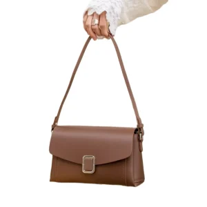 ODM OEM Custom New Arrival Genuine Leather Crossbody Bag Single Zip Niche High End Minimalist Cowhide Womens Shoulder Bag