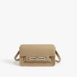 ODM OEM New Fashion Niche Design Top-Grain Leather Small Square Crossbody Bag Lock Closure Women’s Shoulder Bag