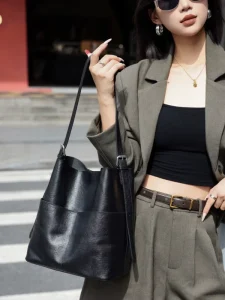 ODM&OEM Custom Manufacturer Genuine Leather Lady Fashion Vintage Tote Bags Large Capacity Women’s Shoulder Bags