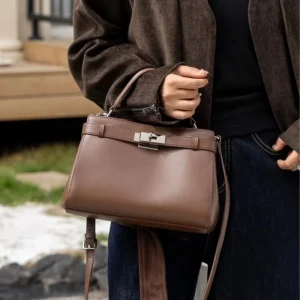 ODM&OEM Factory Manufacturer Genuine Leather Vintage Handheld Fashion Small Square Bag Shoulder Bag And Women Handbag