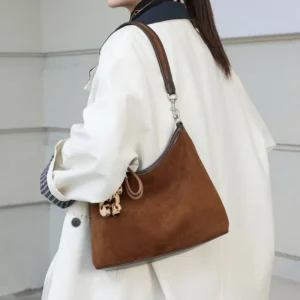 ODM&OEM Manufacturer Genuine Suede Leather Tote Bags and Women’s Shoulder Bags Single Zip Closure