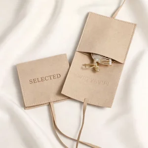 OEM Custom Printed Microfiber Cotton Gift Necklace Jewelry Packaging Bag Pouch Jewelry Display Packaging Storage Bag