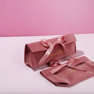 OEM Custom Printed Microfiber Jewelry Bowknot Suede Gift Cosmetic Packaging Bag Pouch