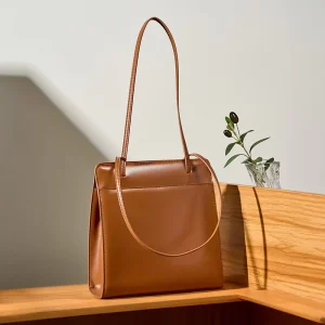 OEM Manufacturer Genuine Leather Women Shoulder Bag Private Label High Quality Vintage Tote Custom Underarm Bag